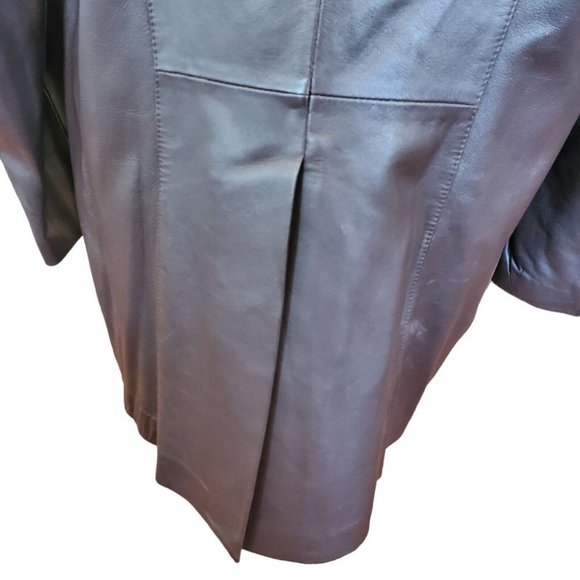 Mens 46L Western Brown Leather Jacket Sport Coat Cowboy‎ Vented - Picture 9 of 16